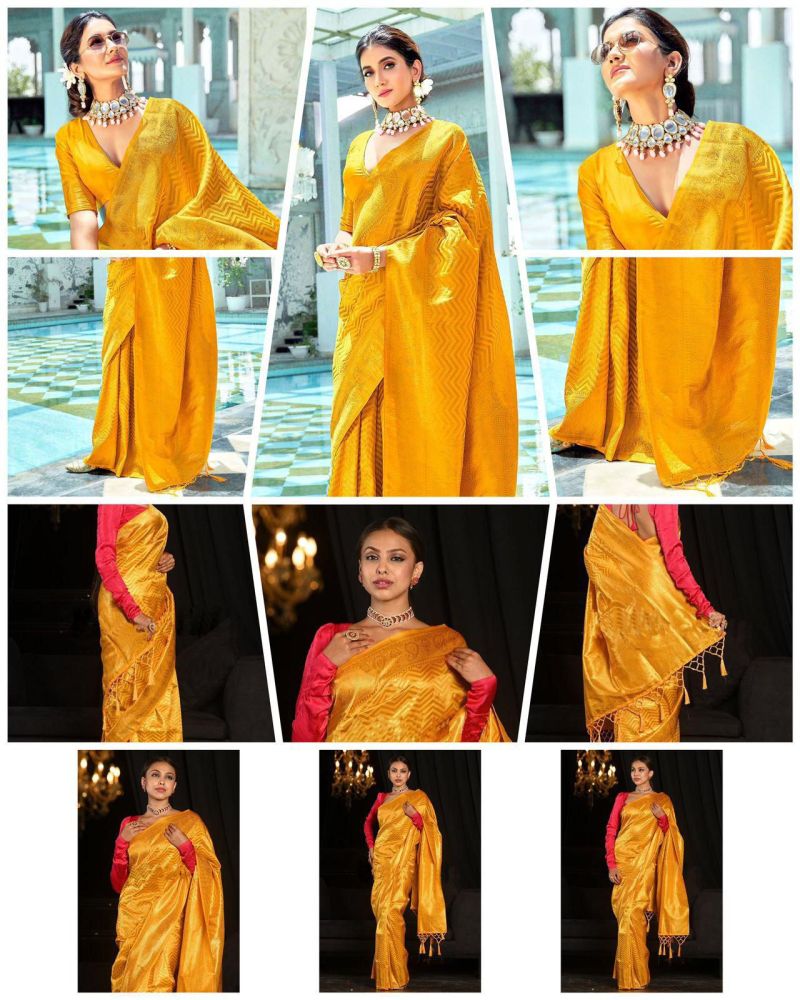 Soft Silk 3096 Lichi Silk Jacquard Work Zahlar Saree Catalog — Wholesale Sarees, Vardan Ethnic wholesale from Surat — Photo 5