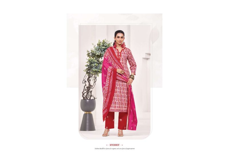 Suryajyoti Pehnava Vol 11 Readymade Cambric Cotton Printed Kurti With Bottom Dupatta Set — Wholesale Kurtis, Vardan Ethnic wholesale from Surat — Photo 6