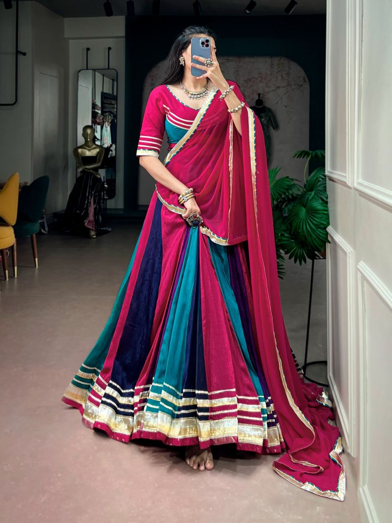 Taraa L 1772 New Chinon Gota Patti Lace Work Lehenga Choli — Wholesale Lehenga, Vardan Ethnic wholesale from Surat — Photo 4