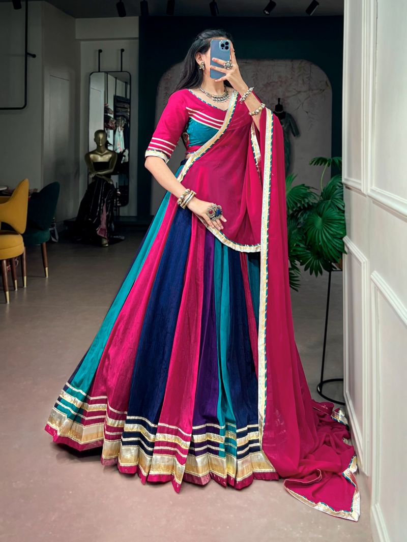 Taraa L 1772 New Chinon Gota Patti Lace Work Lehenga Choli — Wholesale Lehenga, Vardan Ethnic wholesale from Surat — Photo 2