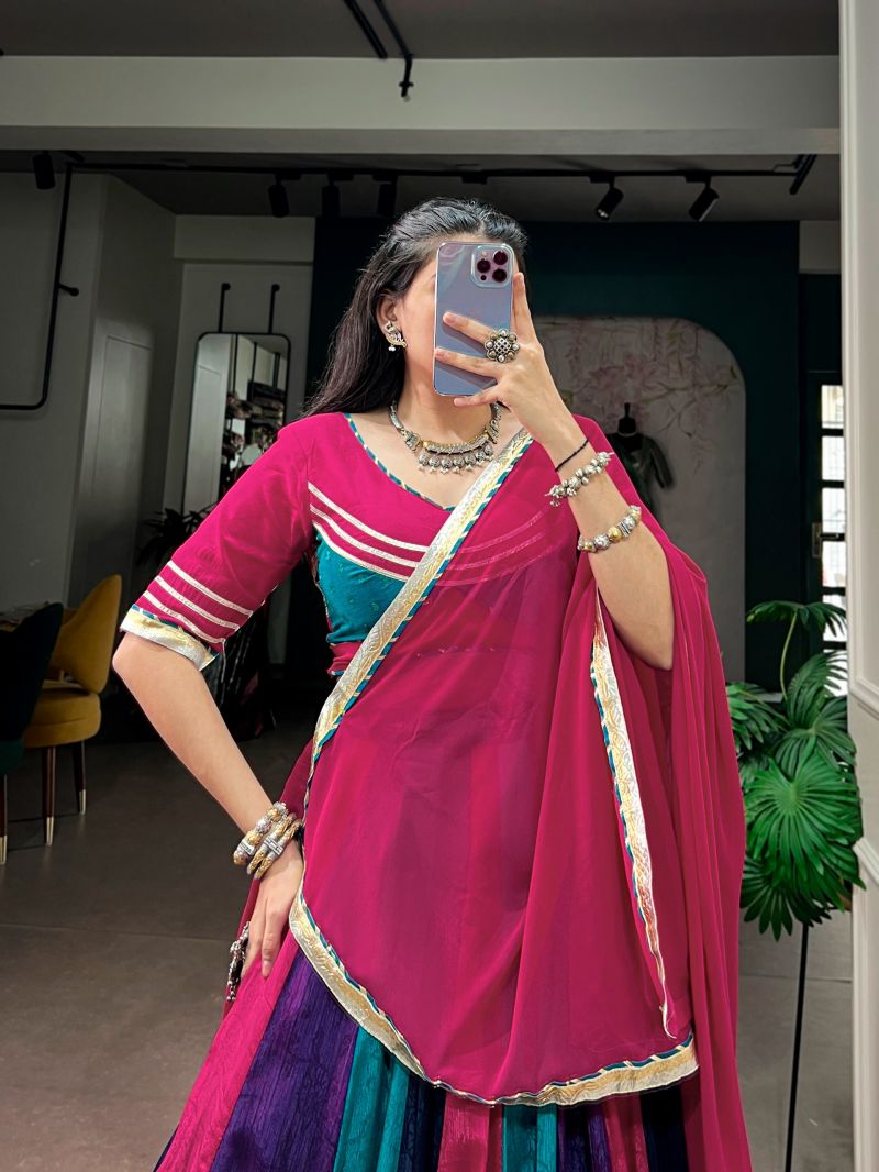 Taraa L 1772 New Chinon Gota Patti Lace Work Lehenga Choli — Wholesale Lehenga, Vardan Ethnic wholesale from Surat — Photo 3