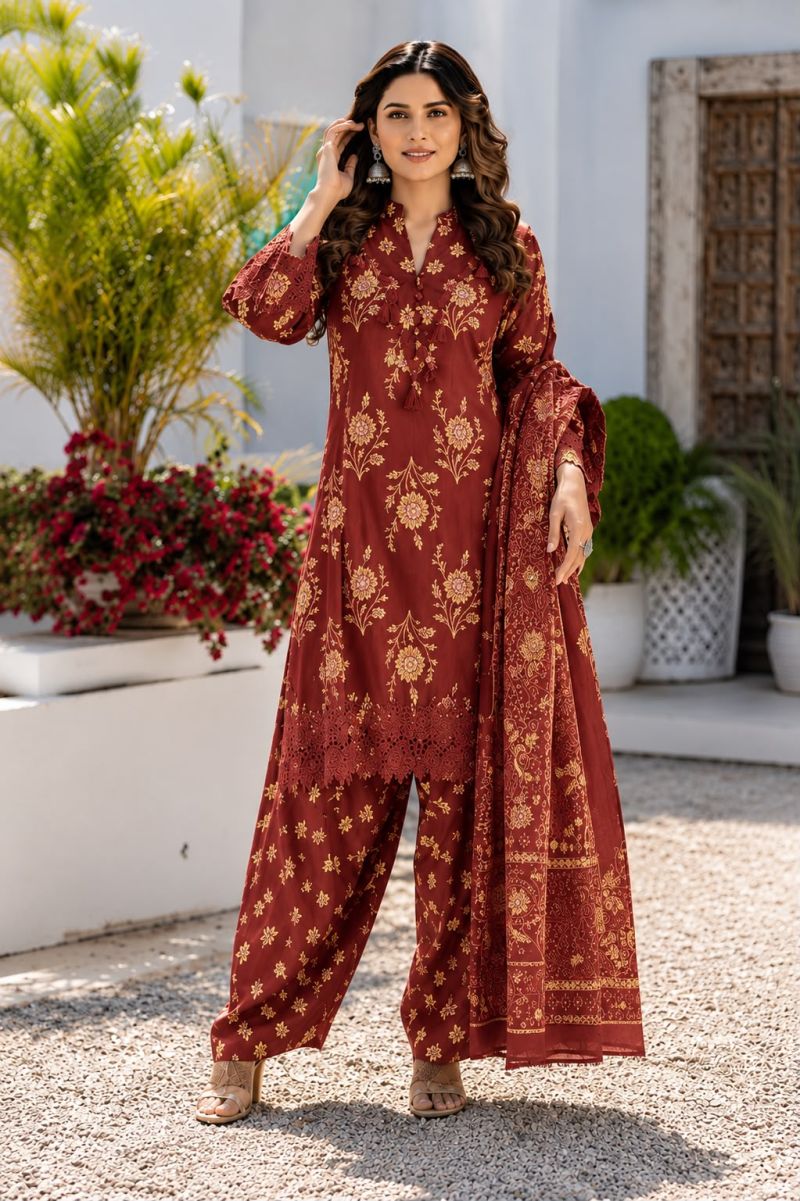 Tlc Vol 149 Cotton Hand Work Farshi Salwar Kameez Catalog — Wholesale Kurtis, Vardan Ethnic wholesale from Surat — Photo 5