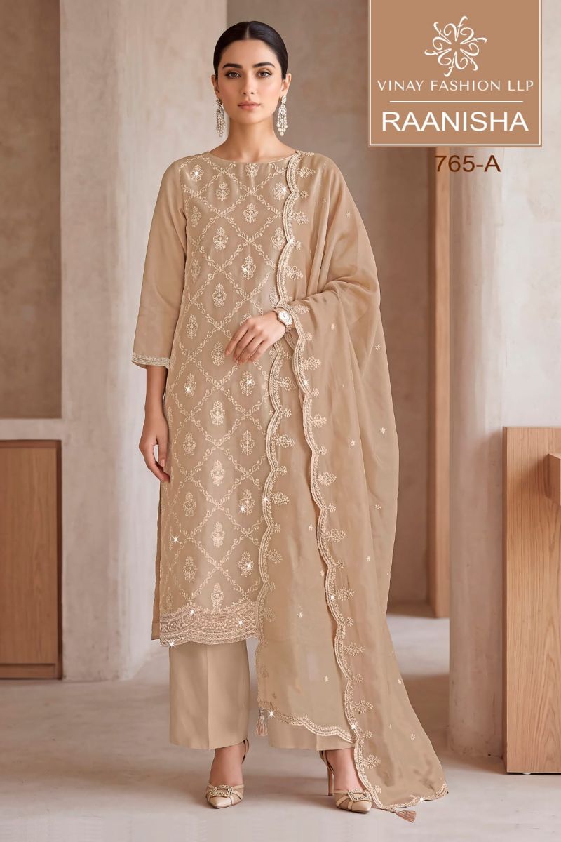 Vinay Kuleesh Raanisha Maharani Silk Thread Work Embroidered Salwar Kameez — Wholesale Salwar Suits, Vinay Fashion wholesale from Surat — Photo 3