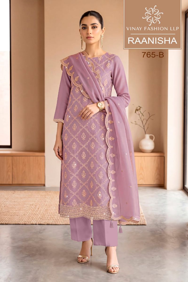 Vinay Kuleesh Raanisha Maharani Silk Thread Work Embroidered Salwar Kameez — Wholesale Salwar Suits, Vinay Fashion wholesale from Surat — Photo 4
