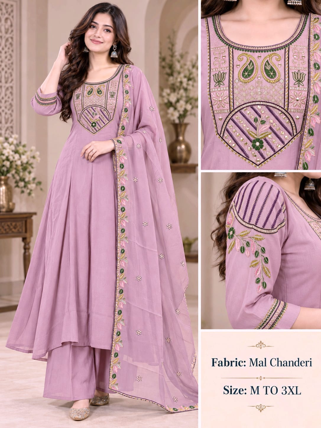 VKF Soft Silk 3 Piece Plaza Suit Set