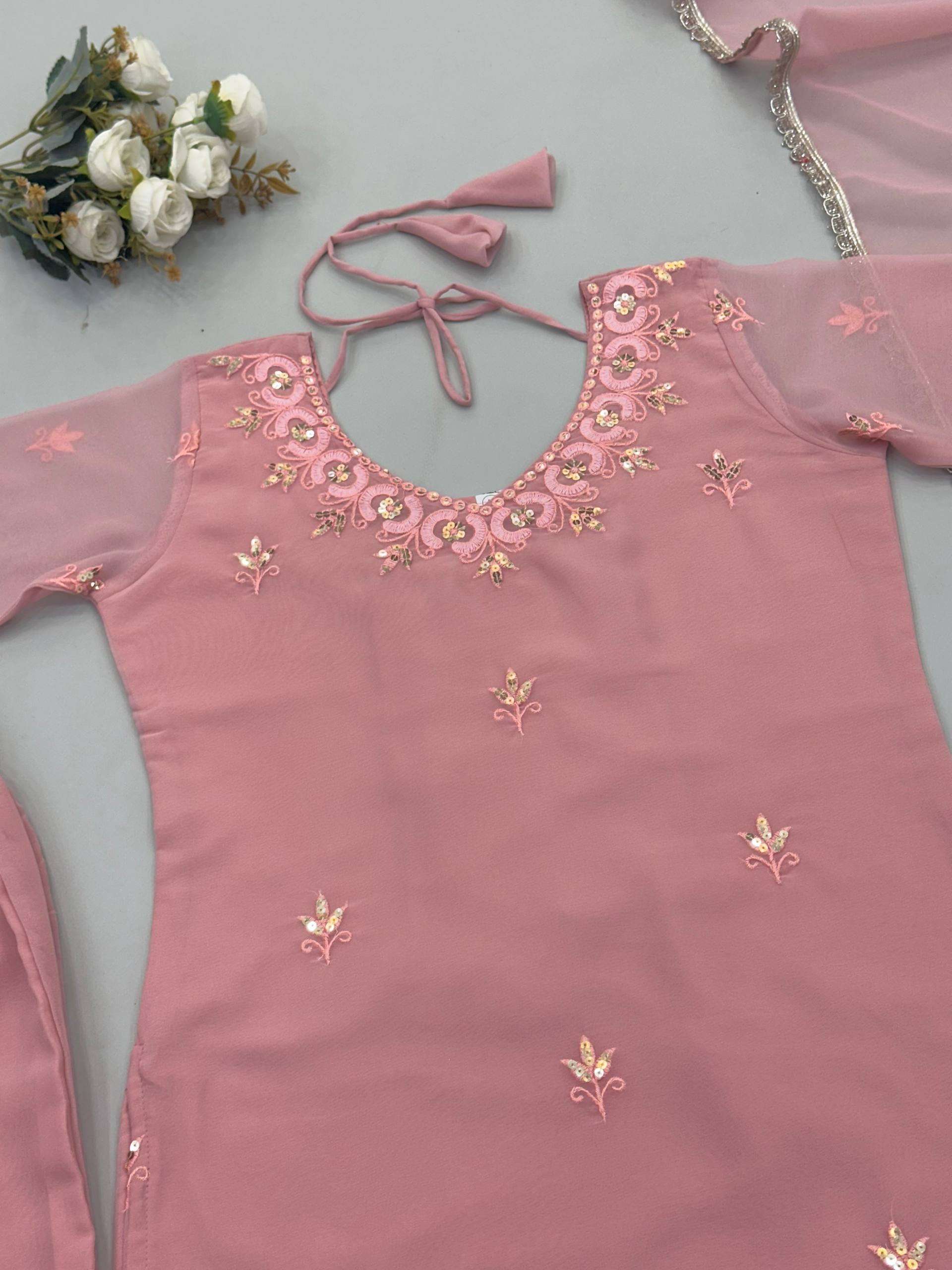 Zsr 3174 For Georgette Preety Look Designer Ladies Party Wear Suit — Wholesale Kurtis, Bandhani Palace wholesale from Surat — Photo 2