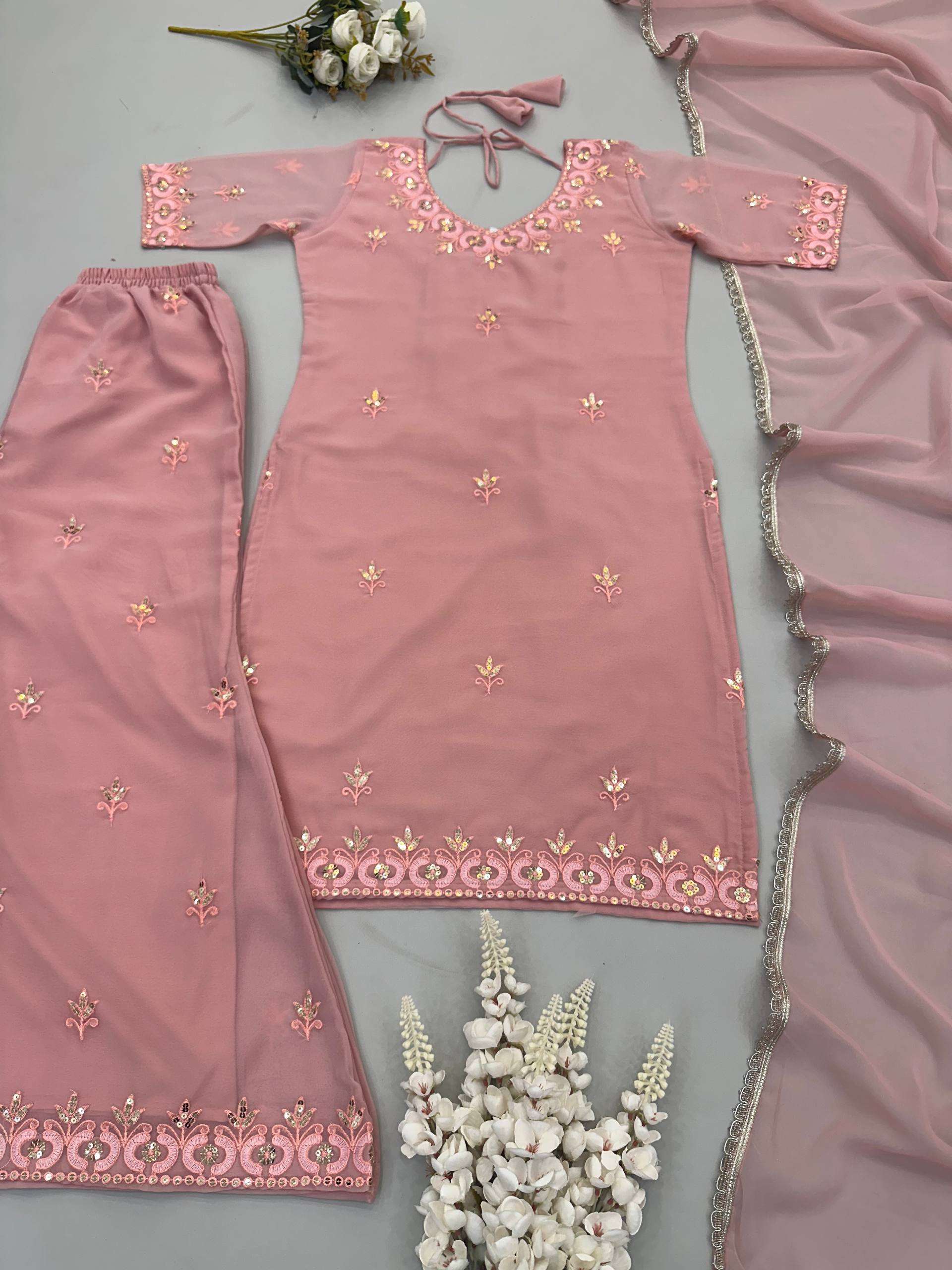 Zsr 3174 For Georgette Preety Look Designer Ladies Party Wear Suit — Wholesale Kurtis, Bandhani Palace wholesale from Surat — Photo 3