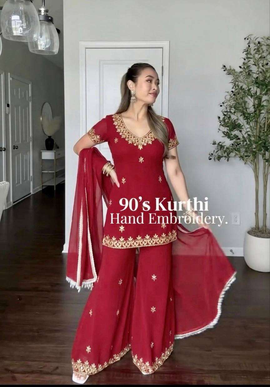 Zsr 3174 For Georgette Preety Look Designer Ladies Party Wear Suit — Wholesale Kurtis, Bandhani Palace wholesale from Surat — Photo 6
