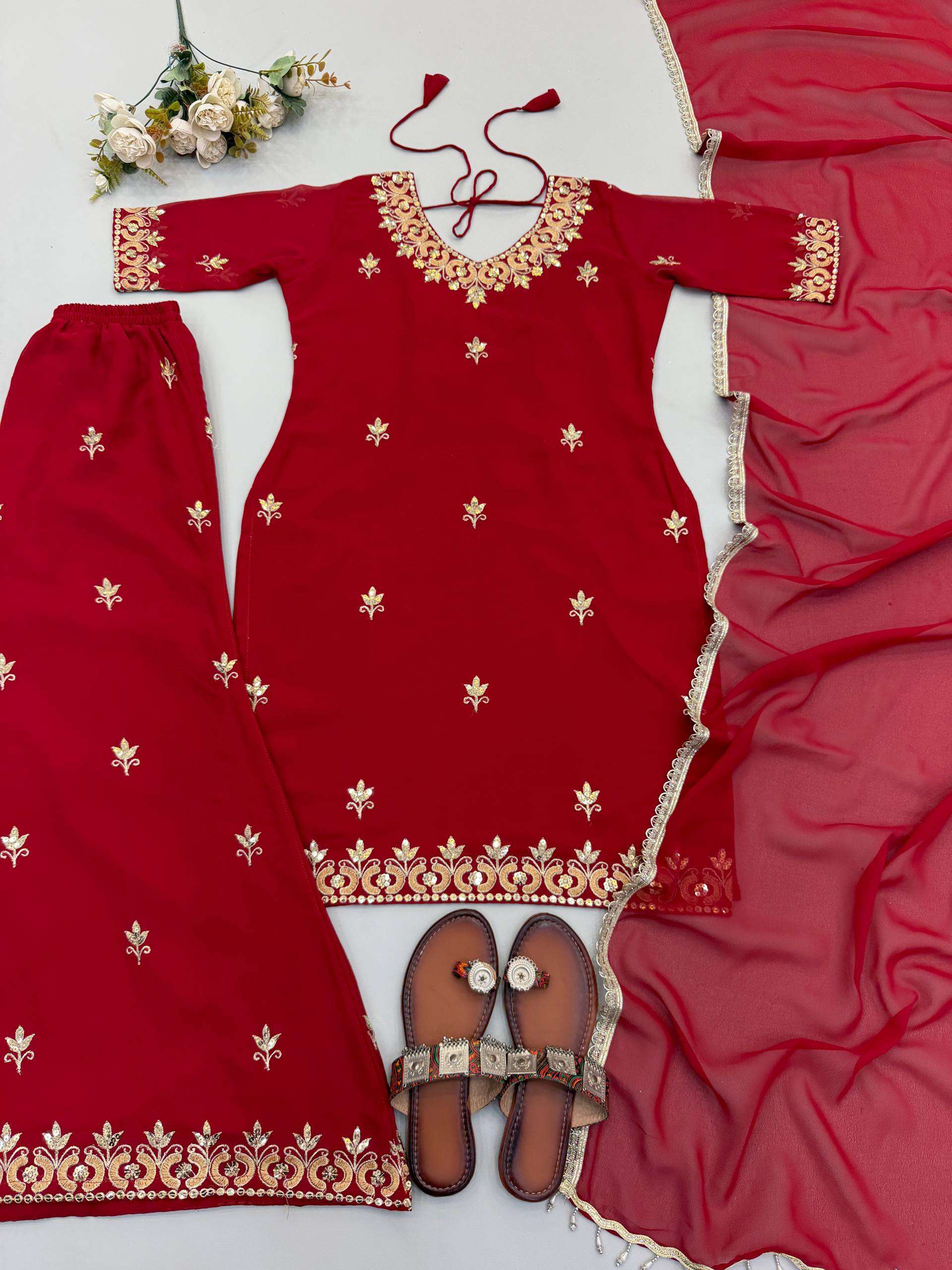 Zsr 3174 For Georgette Preety Look Designer Ladies Party Wear Suit — Wholesale Kurtis, Bandhani Palace wholesale from Surat — Photo 7