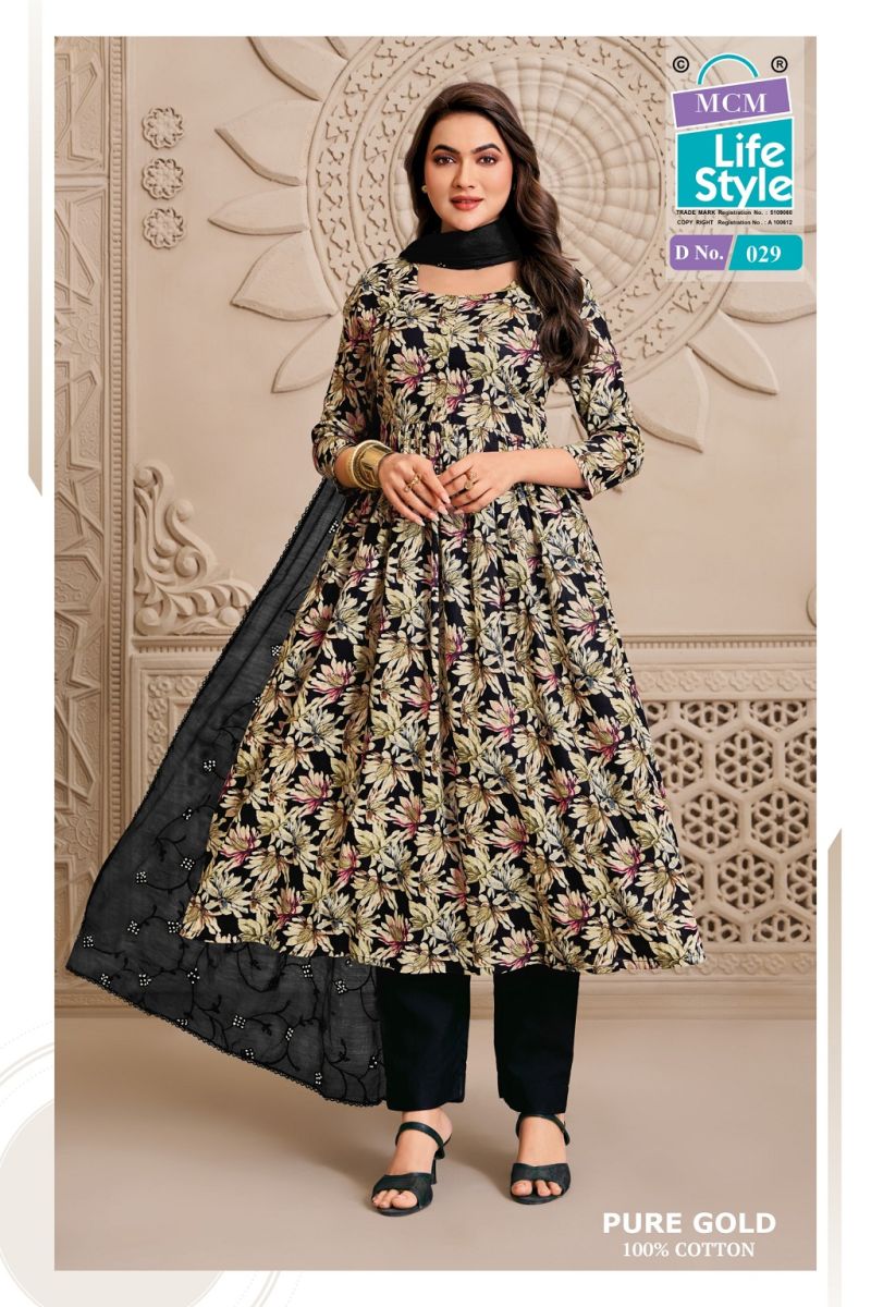 Mcm Pure Gold Vol 2 Readymade Umbrella Kurti Pant With Dupatta Set — Wholesale Readymade Suit, Vardan Ethnic wholesale from Surat — view 4