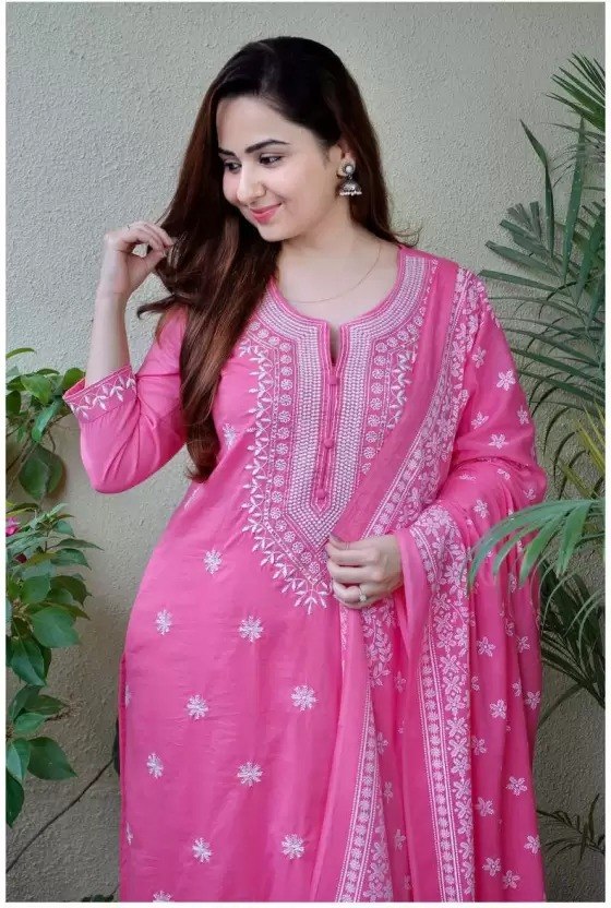 Md Mahi 406 Viscose Rayon Embroidered Kurti Set