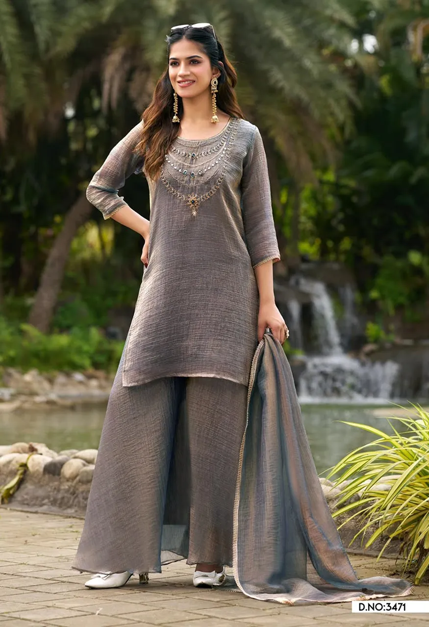 3471 To 3473 Readymade Salsa With Hand Work Salwar Kameez Catalog — Wholesale Kurtis, Vardan Ethnic wholesale from Surat — Photo 2