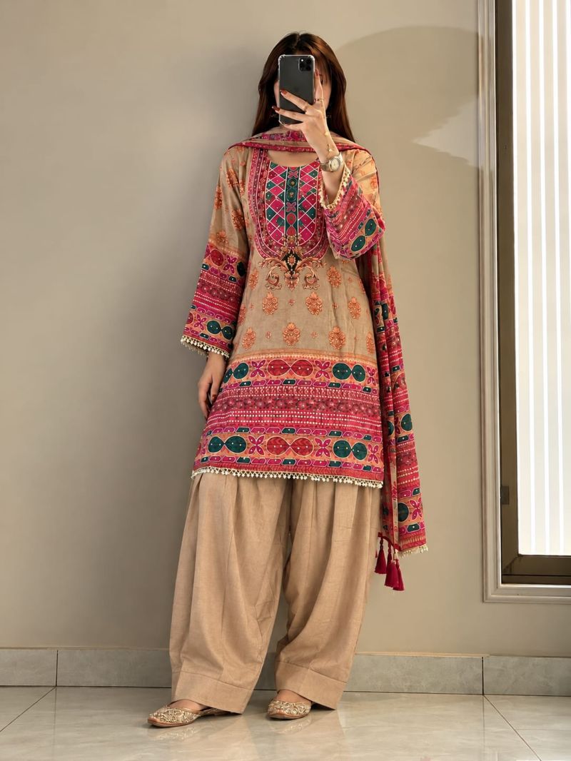 Afsana Harshita Viscose Muslin Digital Printed Hand Work Salwar Kameez Collection — Wholesale Salwar Suits, Afsana wholesale from Surat — Photo 2