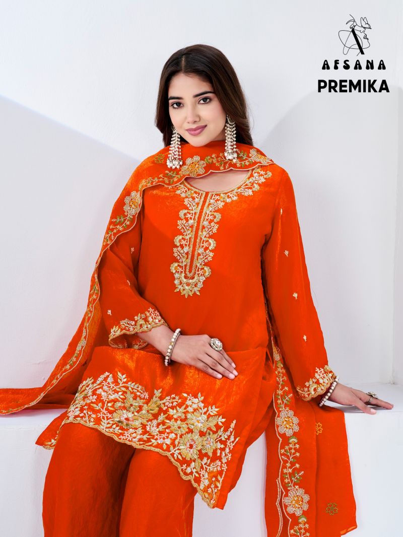 Afsana Premika Fandy Crush Beads And Embroidery Work Designer Salwar Kameez Catalog — Wholesale Salwar Suits, Afsana wholesale from Surat — view 3