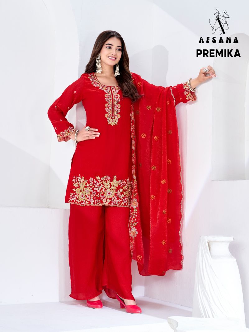 Afsana Premika Fandy Crush Beads And Embroidery Work Designer Salwar Kameez Catalog — Wholesale Salwar Suits, Afsana wholesale from Surat — view 5