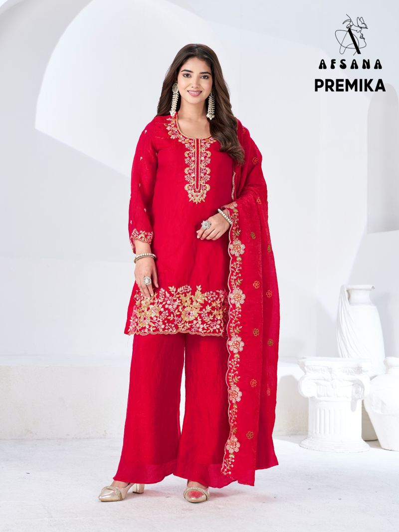 Afsana Premika Fandy Crush Beads And Embroidery Work Designer Salwar Kameez Catalog — Wholesale Salwar Suits, Afsana wholesale from Surat — view 4
