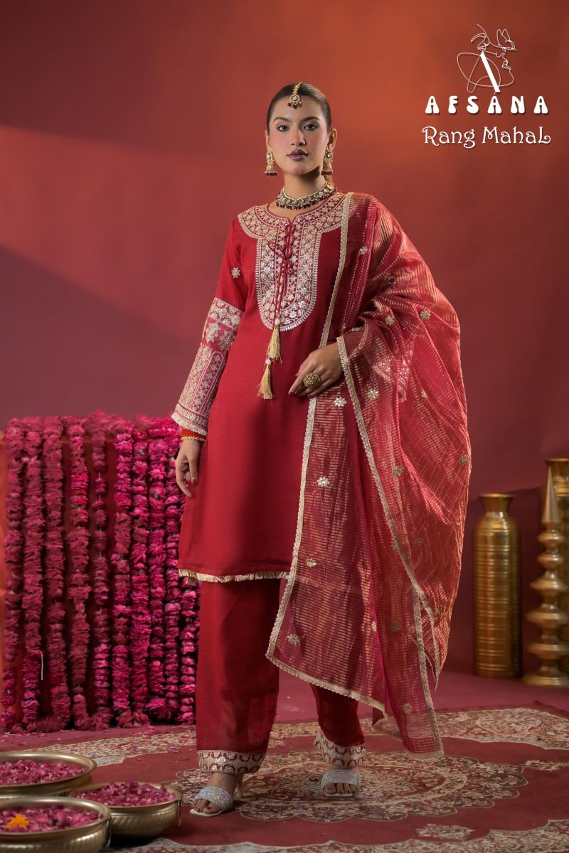Afsana Rang Mahal Rose Gold Crush Embroidered Designer Salwar Kameez Collection — Wholesale Salwar Suits, Afsana wholesale from Surat — Photo 6