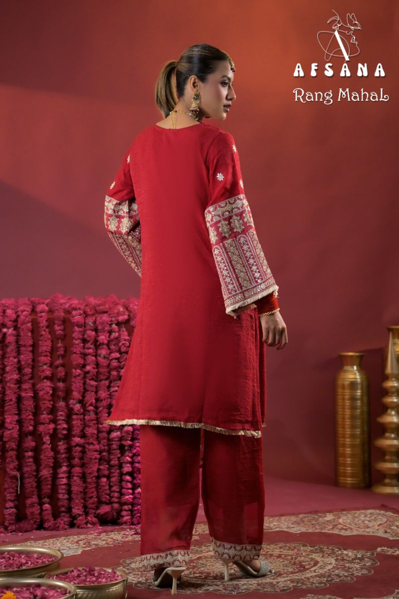 Afsana Rang Mahal Rose Gold Crush Embroidered Designer Salwar Kameez Collection — Wholesale Salwar Suits, Afsana wholesale from Surat — Photo 5
