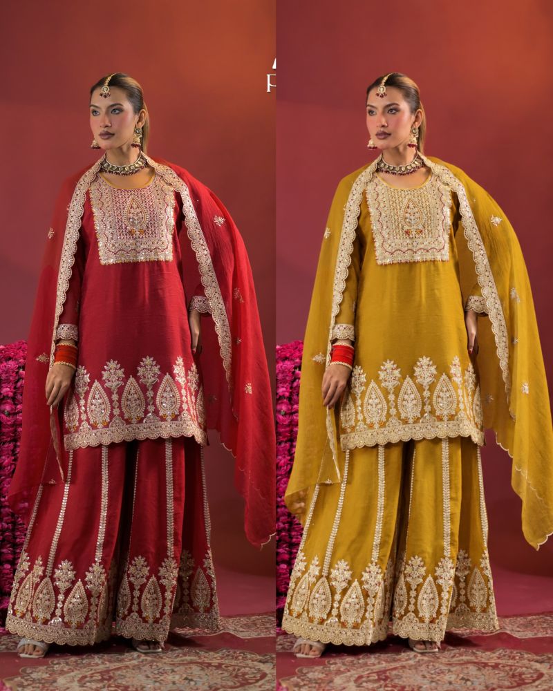 Afsana Rangrez Rose Gold Crush Embroidered Designer Salwar Kameez Collection — Wholesale Salwar Suits, Afsana wholesale from Surat — view 5