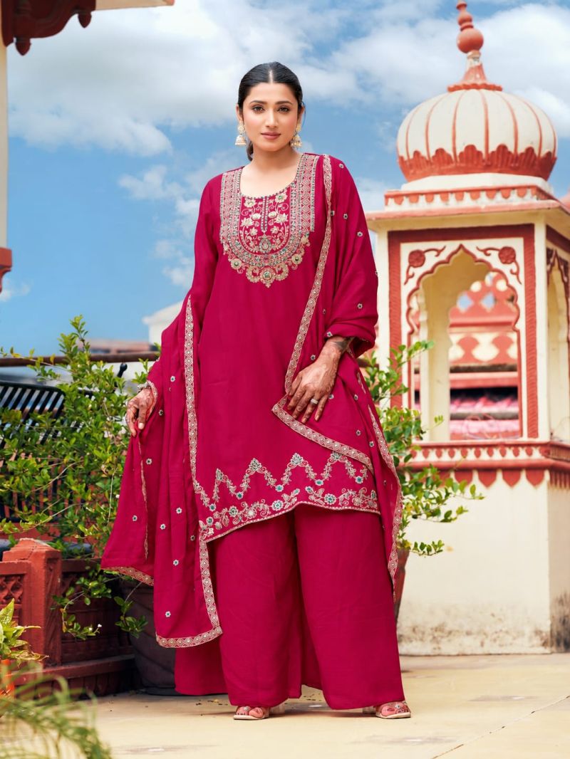 Afsana Roopmati Chinon Dyed Zari And Embroidery Work Salwar Kameez Catalog