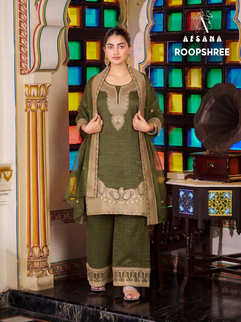 Afsana Roopshree Readymade Salsa Crush Embroidered Designer Salwar Kameez Catalog — Wholesale Salwar Suits, Afsana wholesale from Surat — Photo 3