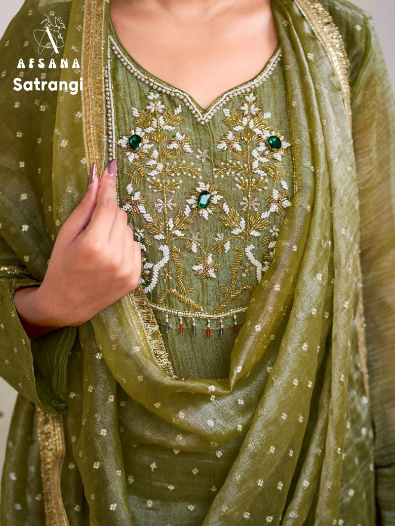 Afsana Satrangi Salsa Crush Beads Work Designer Salwar Kameez Collection — Wholesale Salwar Suits, Afsana wholesale from Surat — Photo 3