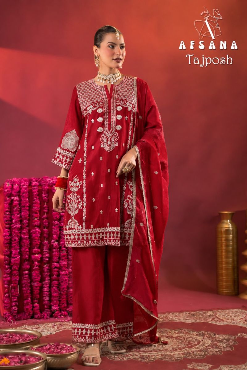 Afsana Tajposh Russian Embroidery Zardoshi Handwork Designer Salwar Kameez Catalog — Wholesale Salwar Suits, Afsana wholesale from Surat — view 2
