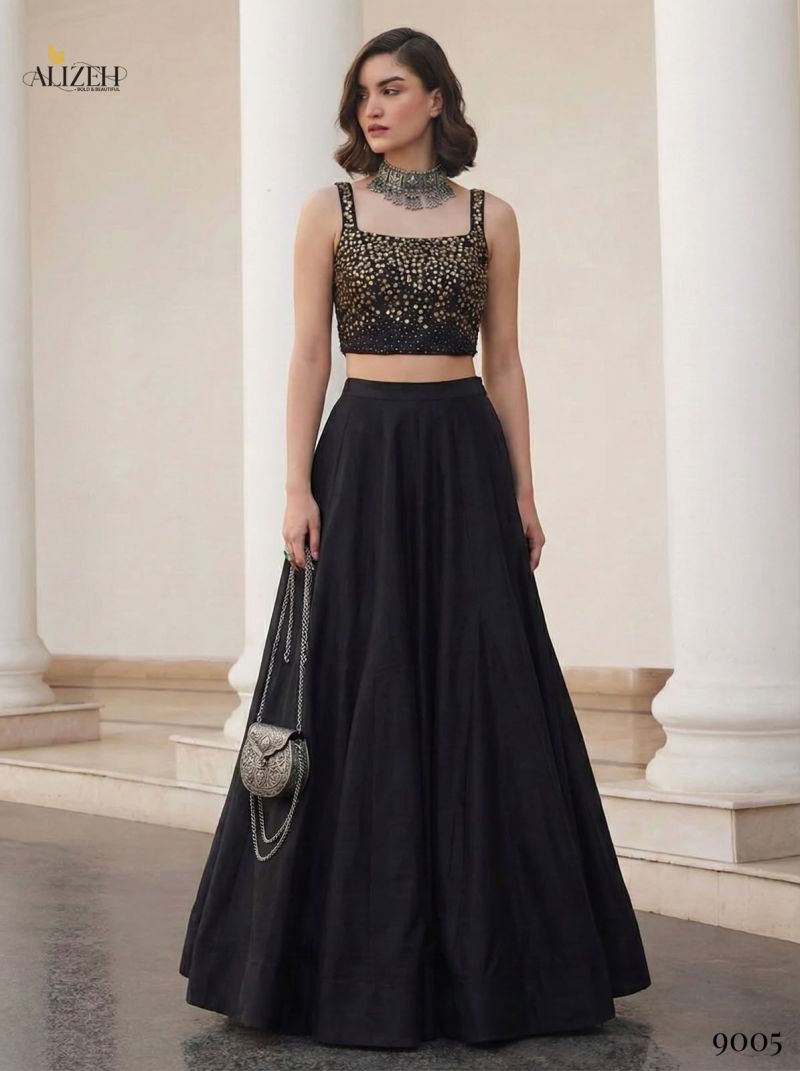 Alizeh Series 9005 Silk Stylish Wear Lehenga Choli Collection — Designer Lehenga Choli, Alizeh wholesale from Surat — view 4