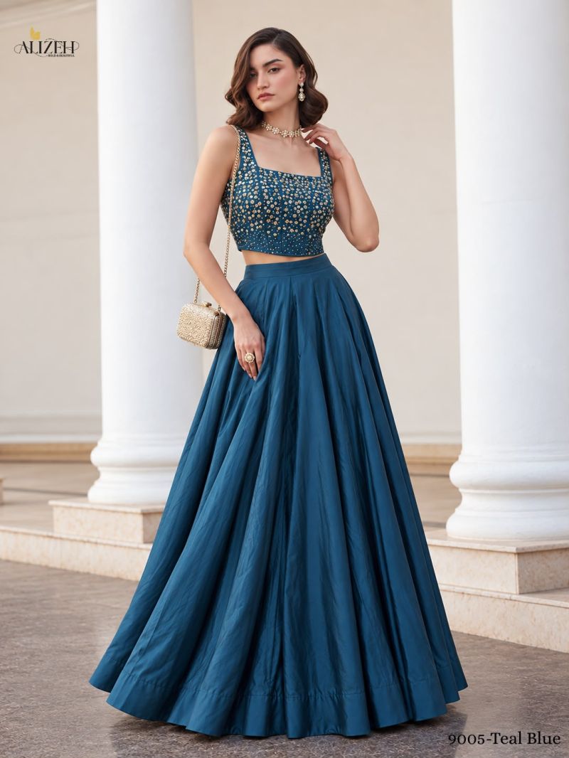 Alizeh Series 9005 Silk Stylish Wear Lehenga Choli Collection — Designer Lehenga Choli, Alizeh wholesale from Surat — view 3