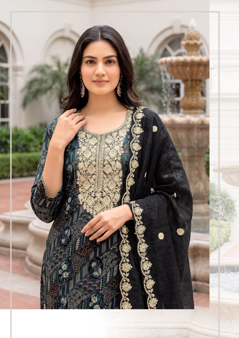 Alok Black Bunny Edition 6 Viscose Rayon Printed Dress Material Catalog