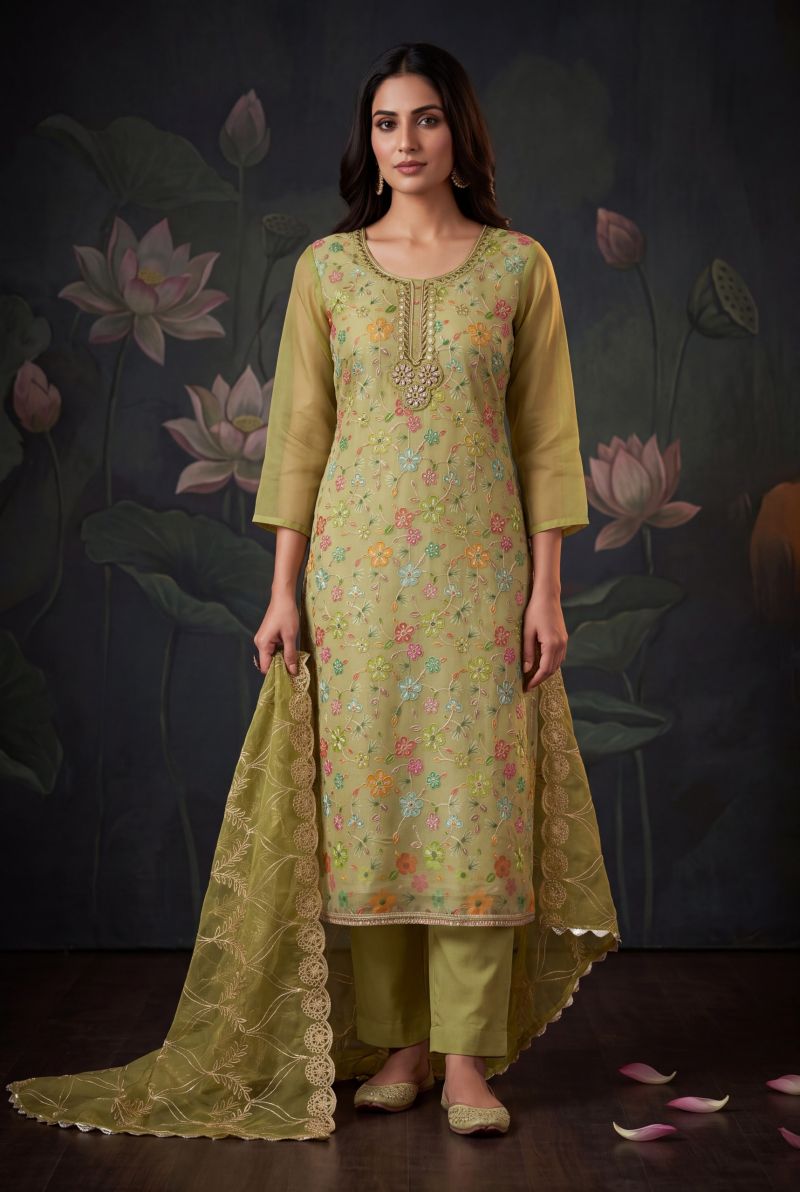 Aurraa Akiraa Organza Hand Work Designer Salwar Kameez Catalog — Wholesale Salwar Suits, Vardan Ethnic wholesale from Surat — view 3