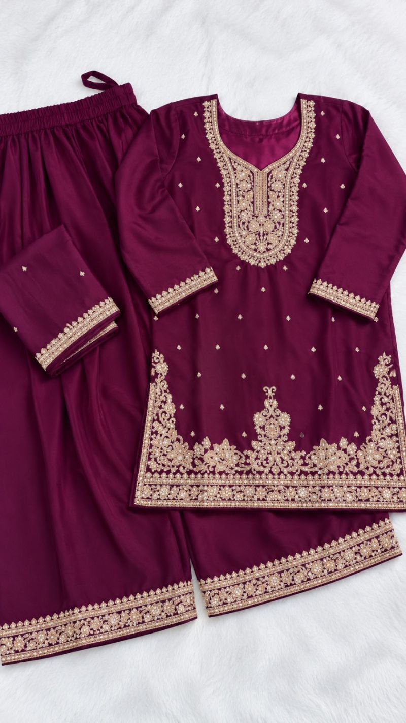 Aurraa Dia Chinon Beads Work Designer Salwar Kameez Set Wholesale — Wholesale Salwar Suits, Vardan Ethnic wholesale from Surat — Photo 6