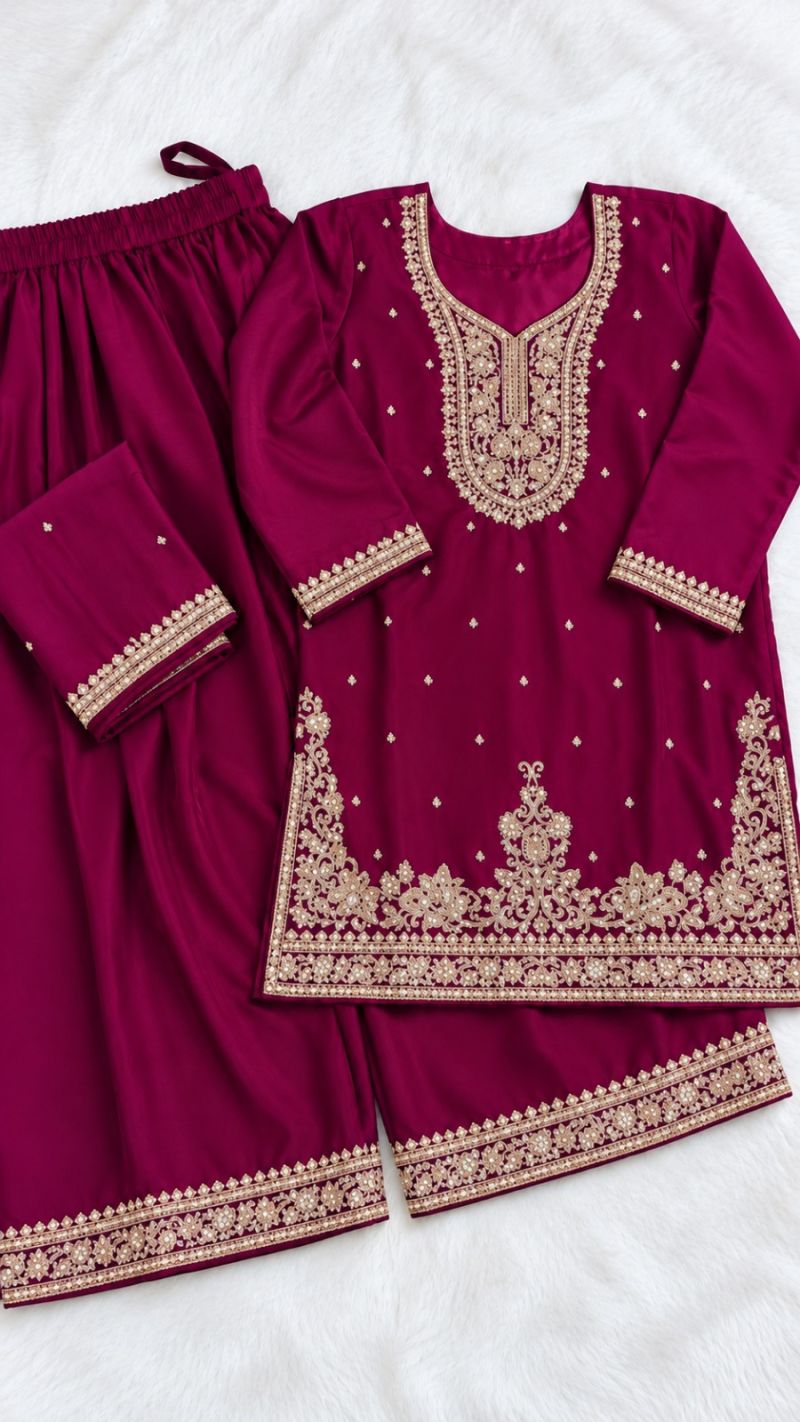 Aurraa Dia Chinon Beads Work Designer Salwar Kameez Set Wholesale — Wholesale Salwar Suits, Vardan Ethnic wholesale from Surat — Photo 5