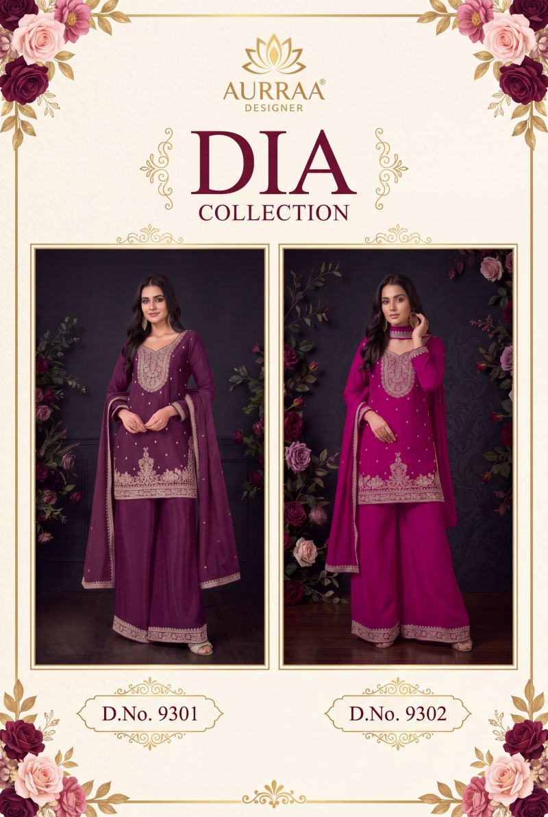 Aurraa Dia Chinon Beads Work Designer Salwar Kameez Set Wholesale — Wholesale Salwar Suits, Vardan Ethnic wholesale from Surat — Photo 4