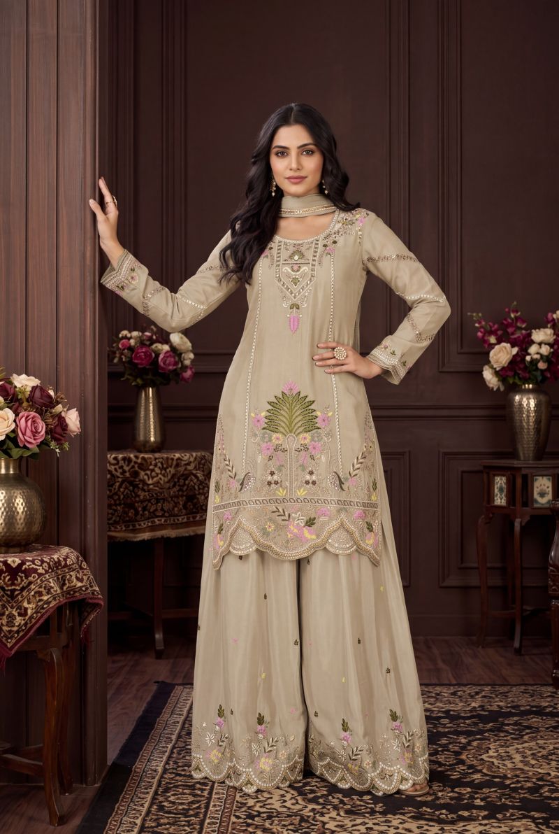 Aurraa Lavya Chinon Embroidered Designer Salwar Kameez Catalog — Wholesale Salwar Suits, Vardan Ethnic wholesale from Surat — view 2