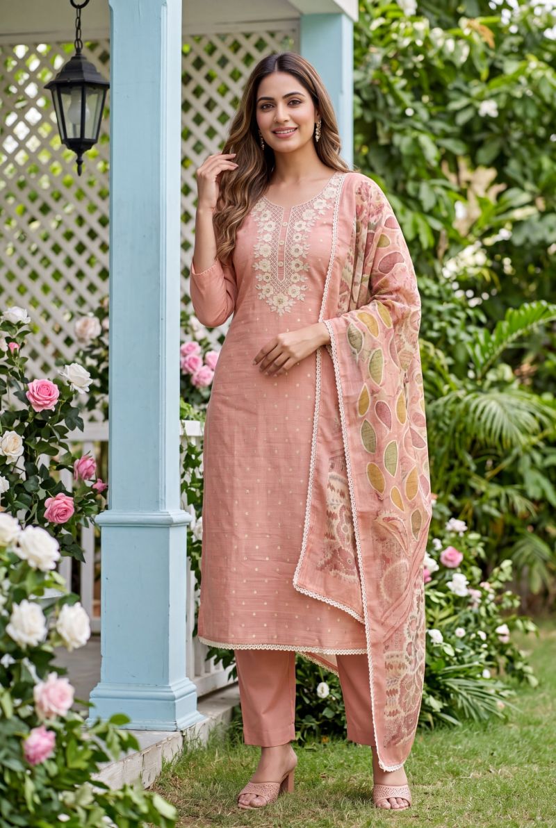 Aurraa Saaj Readymade Cotton Butti Embroidered Designer Salwar Kameez Collection — Wholesale Salwar Suits, Vardan Ethnic wholesale from Surat — view 4