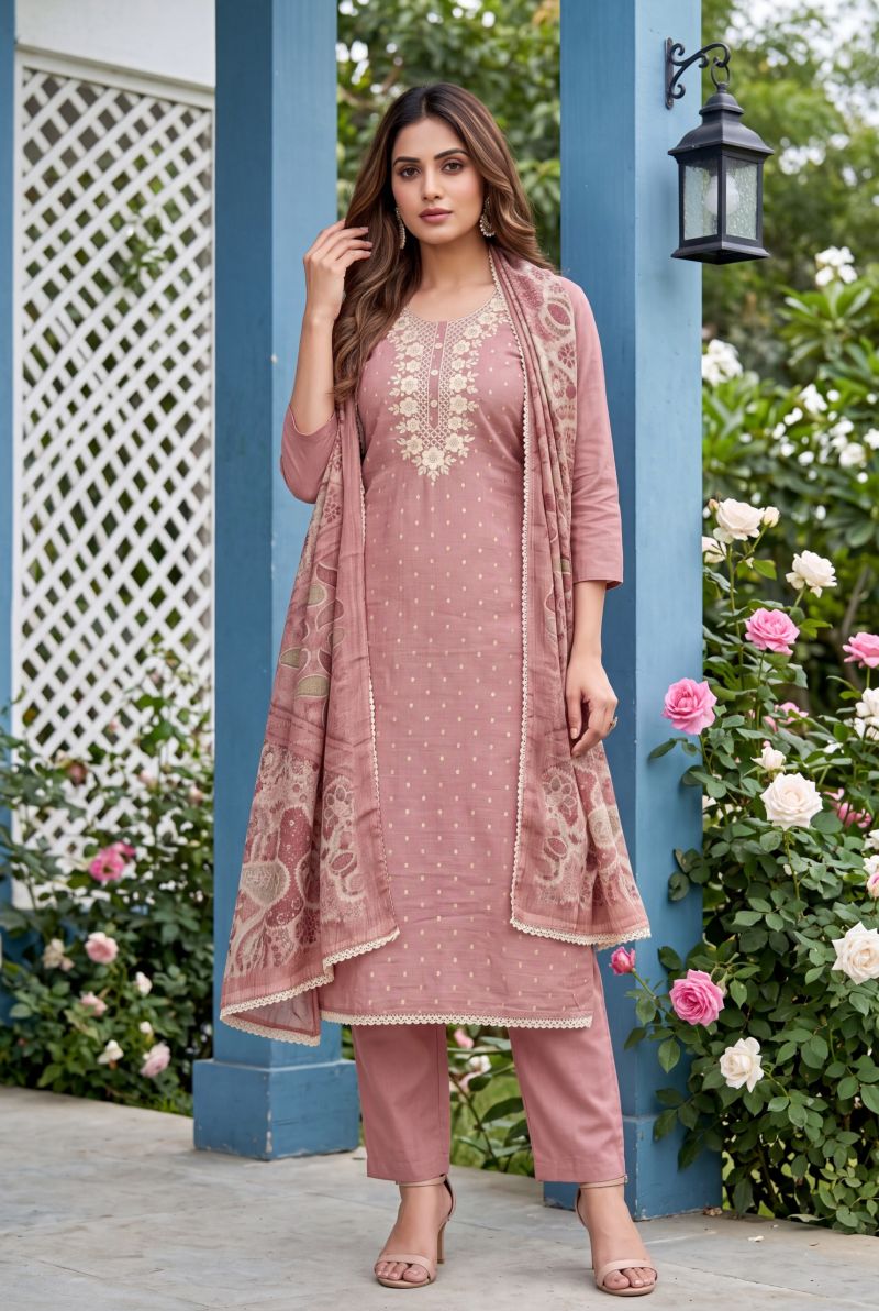 Aurraa Saaj Readymade Cotton Butti Embroidered Designer Salwar Kameez Collection — Wholesale Salwar Suits, Vardan Ethnic wholesale from Surat — view 3