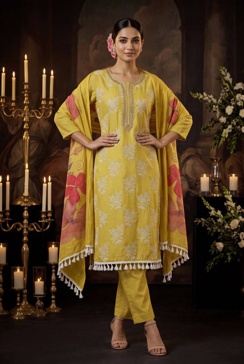 Aurraa Taara Readymade Cotton Silk Hand Work Designer Salwar Kameez Catalog — Wholesale Salwar Suits, Vardan Ethnic wholesale from Surat — Photo 3
