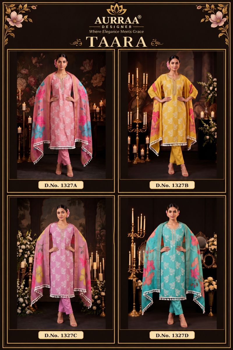 Aurraa Taara Readymade Cotton Silk Hand Work Designer Salwar Kameez Catalog — Wholesale Salwar Suits, Vardan Ethnic wholesale from Surat — Photo 5