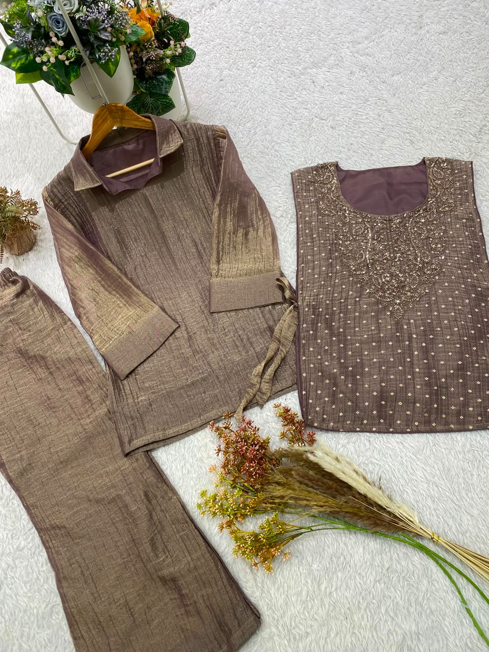 BE-484 Readymade Salsa Silk Hand Work Shrug Set Collection — Wholesale Kurtis, Vardan Ethnic wholesale from Surat — Photo 7