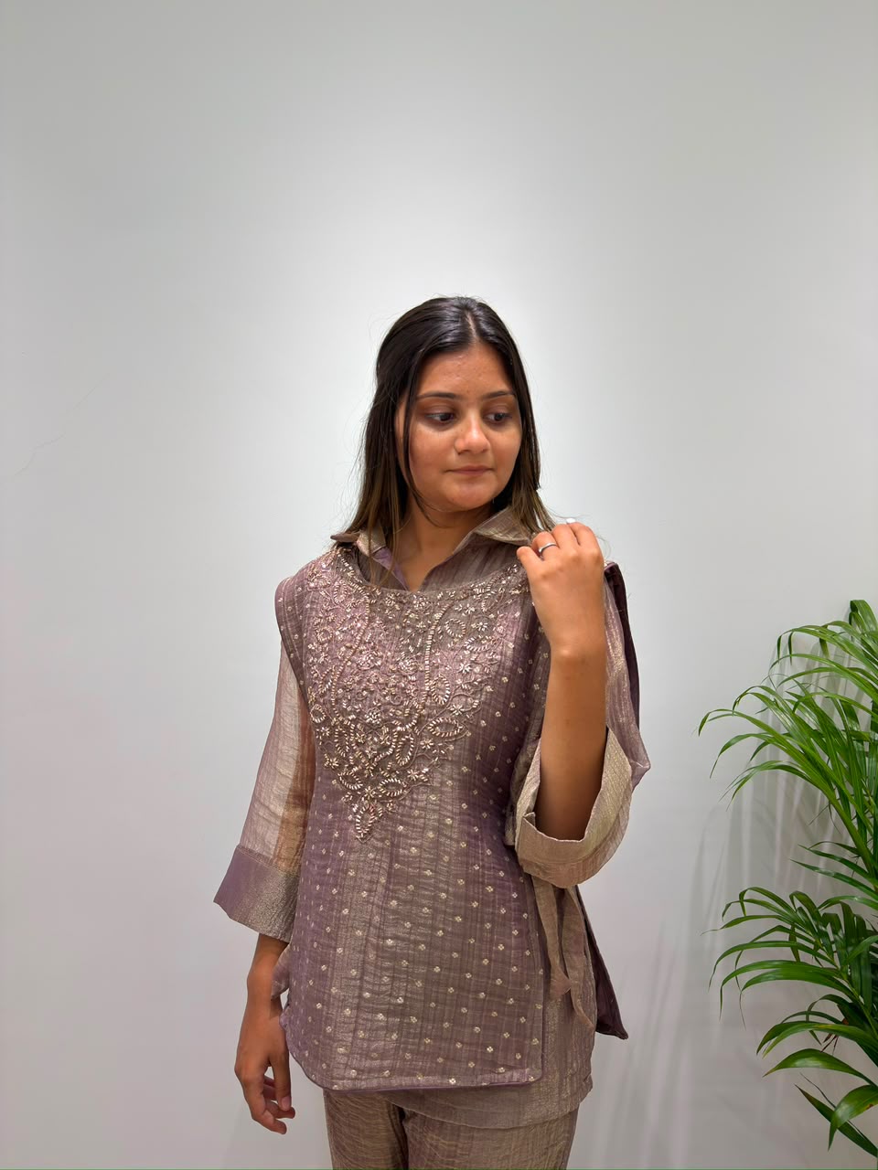 BE-484 Readymade Salsa Silk Hand Work Shrug Set Collection — Wholesale Kurtis, Vardan Ethnic wholesale from Surat — Photo 5