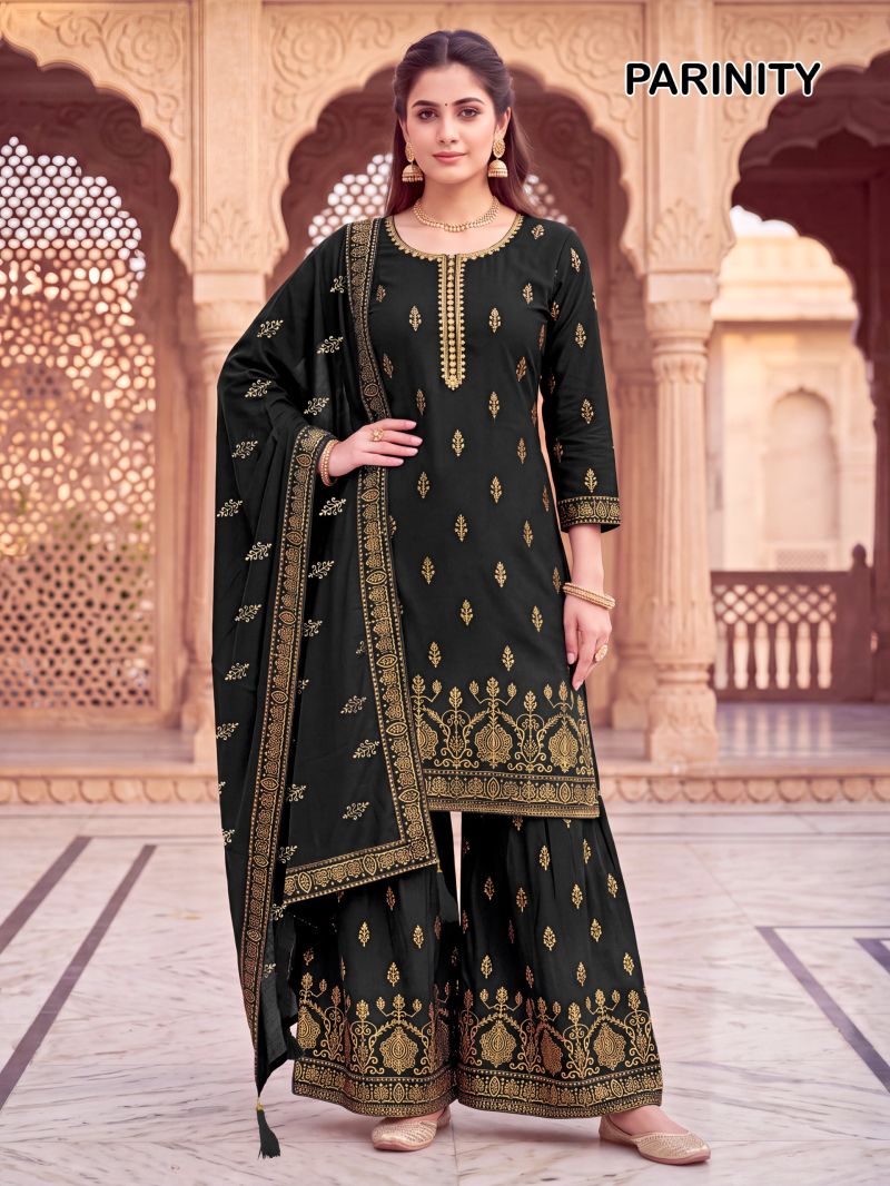 Banwery Parinity Readymade Rayon Foil Print Embroidered Salwar Kameez Catalog — Wholesale Salwar Suits, Banwery wholesale from Surat — Photo 3