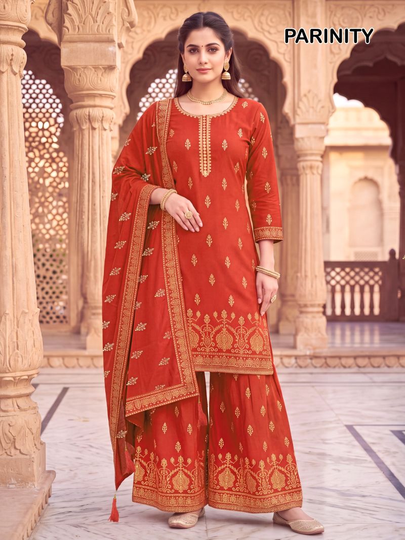 Banwery Parinity Readymade Rayon Foil Print Embroidered Salwar Kameez Catalog — Wholesale Salwar Suits, Banwery wholesale from Surat — Photo 6