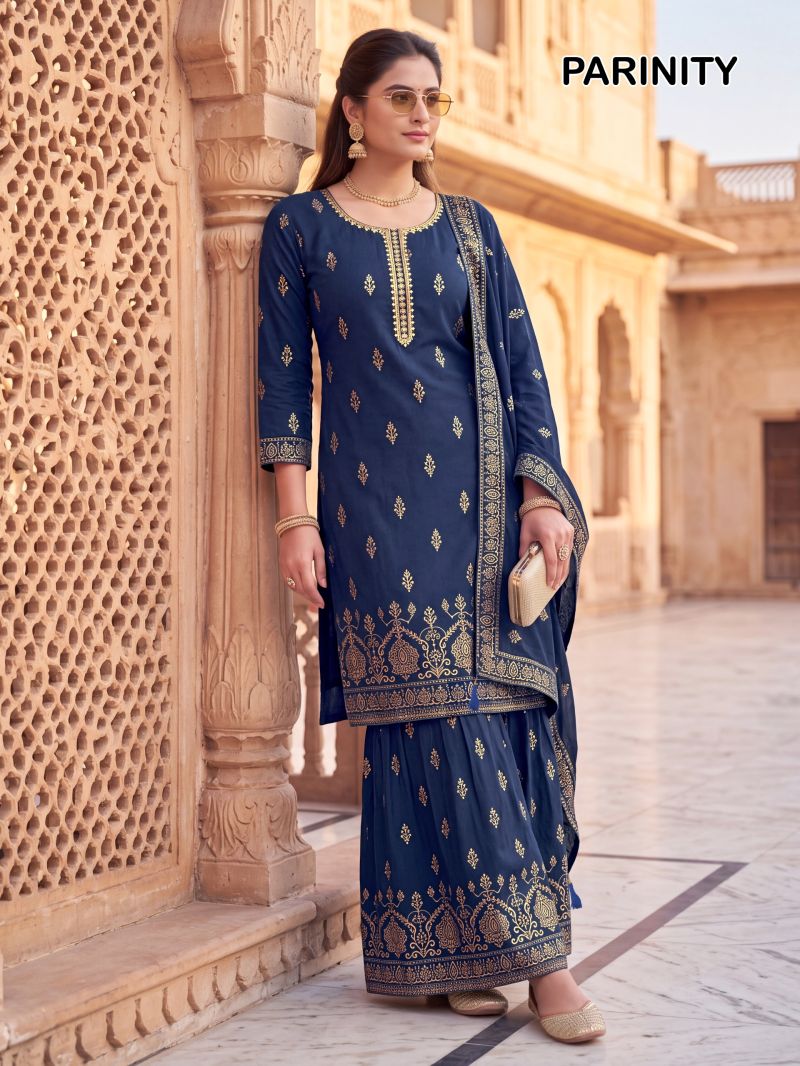 Banwery Parinity Readymade Rayon Foil Print Embroidered Salwar Kameez Catalog — Wholesale Salwar Suits, Banwery wholesale from Surat — Photo 5