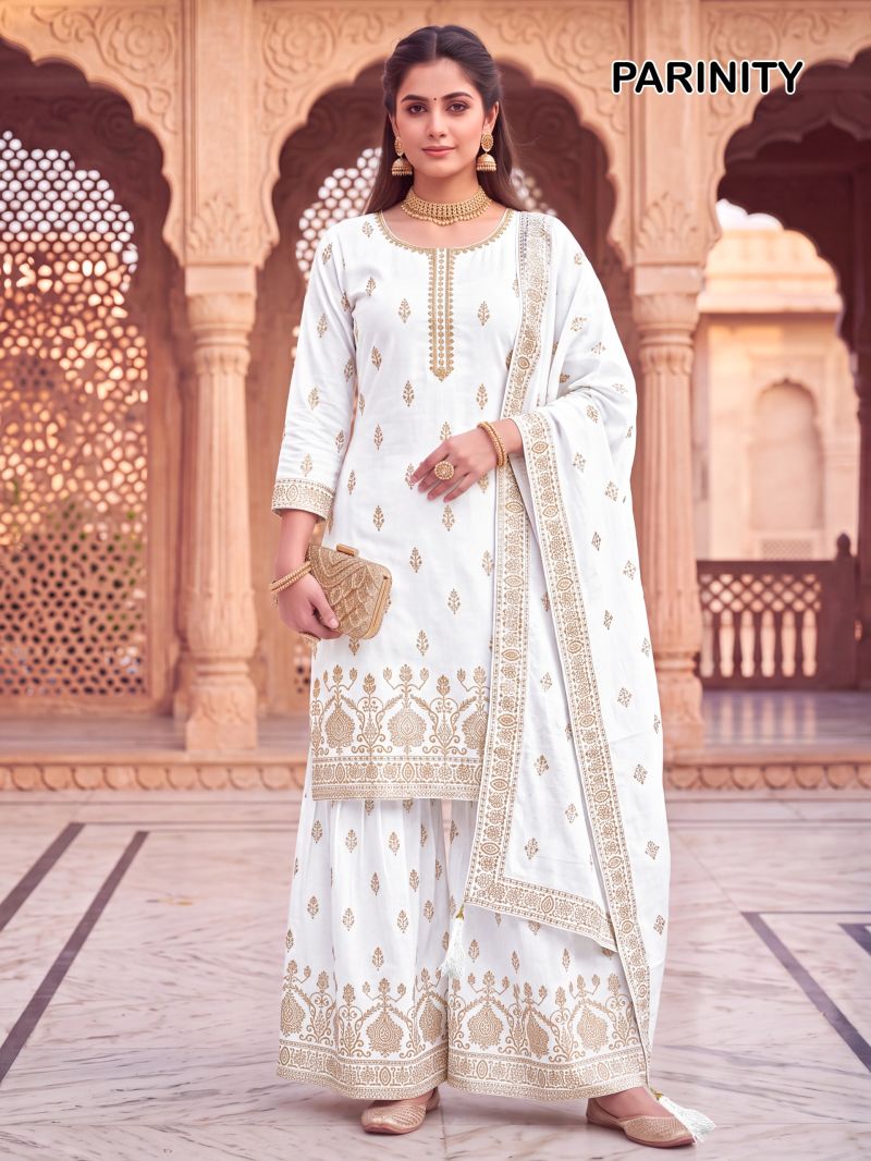 Banwery Parinity Readymade Rayon Foil Print Embroidered Salwar Kameez Catalog — Wholesale Salwar Suits, Banwery wholesale from Surat — Photo 10