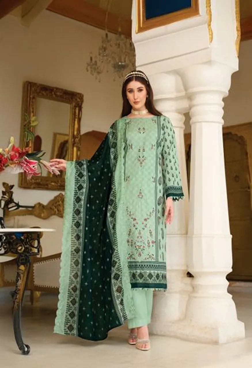 Belliza Noor E Ishq Vol 2 Cotton Digital Print Embroidered Dress Material Catalog — Wholesale Salwar Suits, Belliza Designer wholesale from Surat — Photo 5