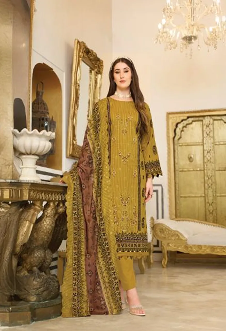 Belliza Noor E Ishq Vol 2 Cotton Digital Print Embroidered Dress Material Catalog — Wholesale Salwar Suits, Belliza Designer wholesale from Surat — Photo 3