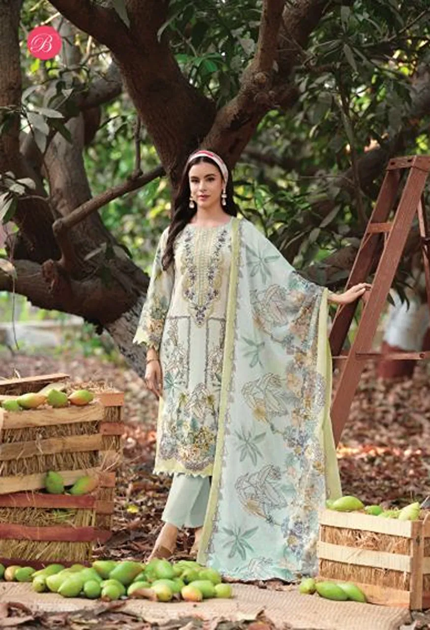 Belliza Riwayat Vol 20 Viscose Rayon Embroidered Dress Material Catalog — Wholesale Salwar Suits, Belliza Designer wholesale from Surat — Photo 6