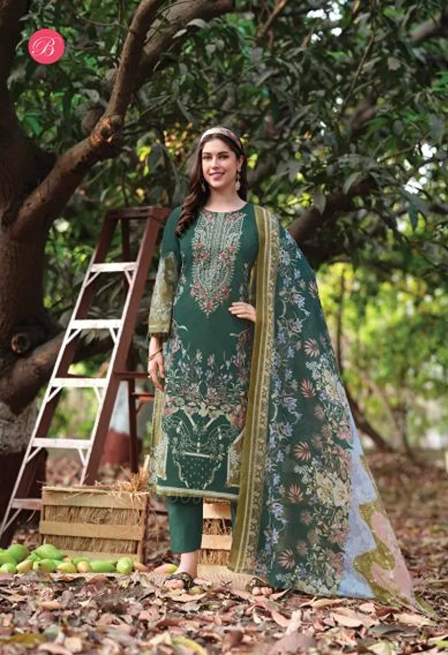 Belliza Riwayat Vol 20 Viscose Rayon Embroidered Dress Material Catalog — Wholesale Salwar Suits, Belliza Designer wholesale from Surat — Photo 5