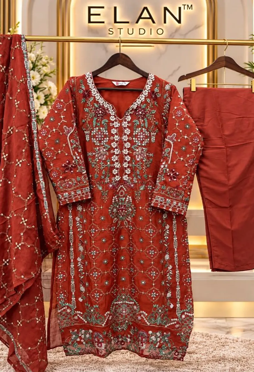 Bilqis B 287 A To D Readymade Chiffon Embroidered Salwar Kameez Catalog — Wholesale Salwar Suits, Bilqis wholesale from Surat — Photo 3